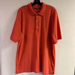 Greg Norman Play Dry Orange Golf Shirt Size XL